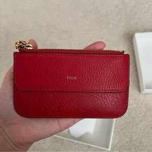 Chloe women cardholder wallet purse in red